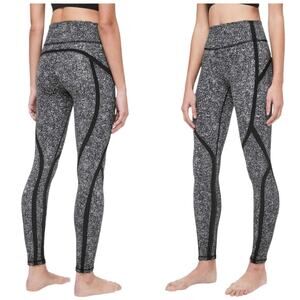 NEW Lululemon Sleek and Strong Tight *28" Diffuse Starlight Black / Black Size 6